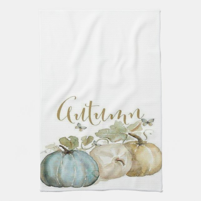 Paño De Cocina Autumn Blue Pumpkin Kitchen Apron (Vertical)