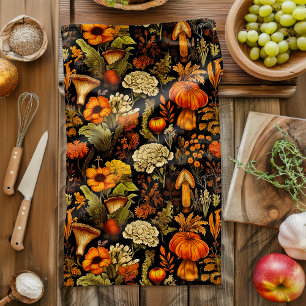 Paño De Cocina Autumn Boho Gothic Dark Floral