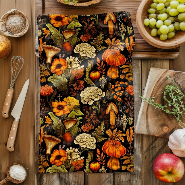 Paño De Cocina Autumn Boho Gothic Dark Floral (Subido por el creador)