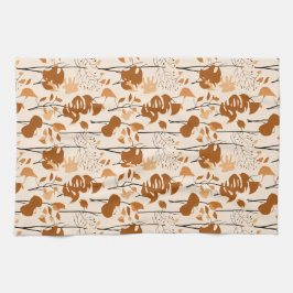 Paño De Cocina Autumn Botanical Leaves Minimalist 