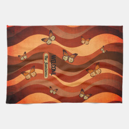 Paño De Cocina Autumn Butterflies Reddish-Brown