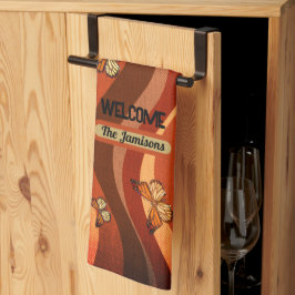 Paño De Cocina Autumn Butterflies Reddish-Brown