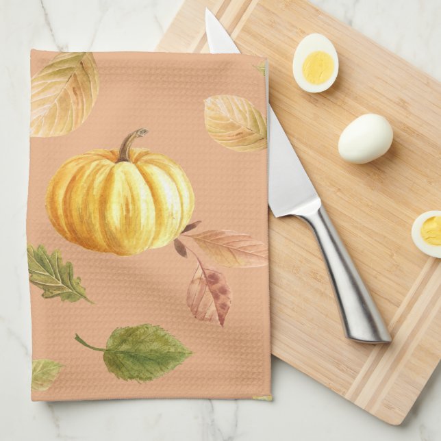 Paño De Cocina Autumn Gourds (Doblado Cuarto)