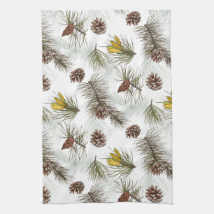 Paño De Cocina Autumn Pine Cones