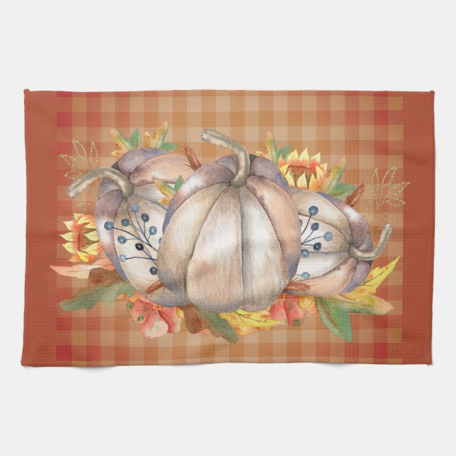 Paño De Cocina Autumn Pumpkin Bouquet (Horizontal)