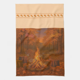 Paño De Cocina Autumn Twilight Bonfire Kitchen Towels
