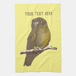 Paño De Cocina Ave de Morepork RURU NZ