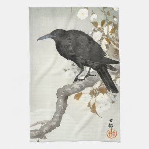 Paño De Cocina Ave japonesa Crow Raven Koson