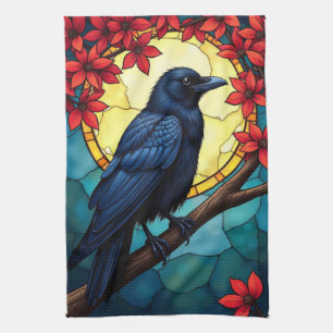 Paño De Cocina Aves Art Sed Glass Ravens-Crows