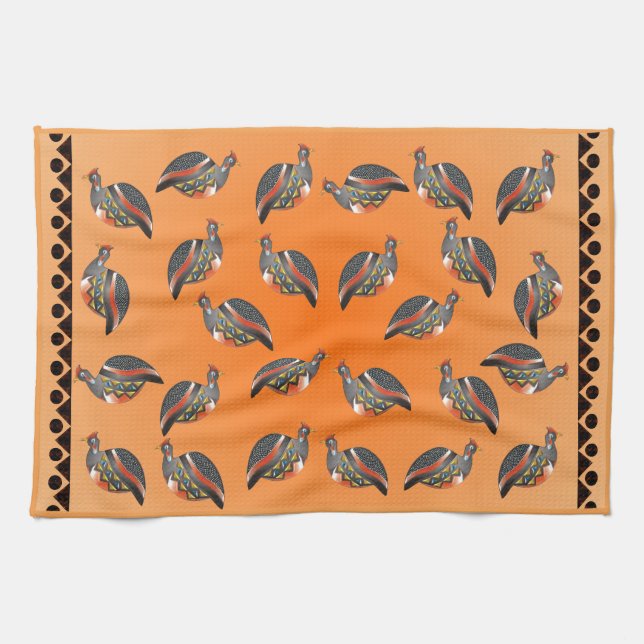 PAÑO DE COCINA AVES DE GUINEA 35 POR TODO LA IMPRESIÓN Y LAS (Horizontal)