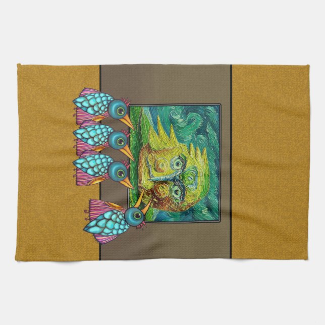 Paño De Cocina Aves en la galería (Horizontal)