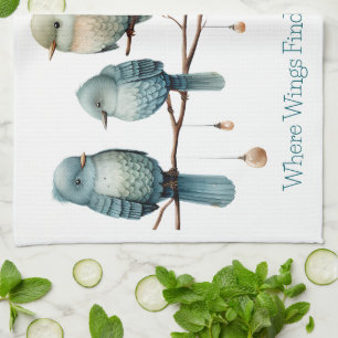 Paño De Cocina Aves extravagantes en ramas Elegancia intemporal