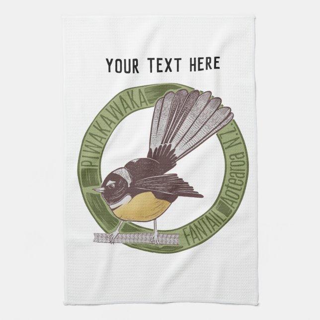 Paño De Cocina Aves nativas neozelandesas de Fantasma Aotearoa NZ (Vertical)