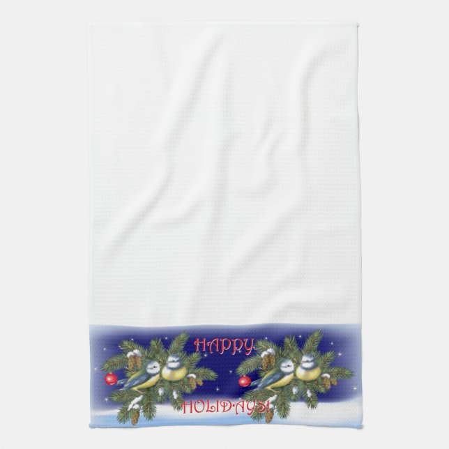 Paño De Cocina Aves navidades (Vertical)