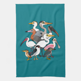 Paño De Cocina Aves zancudas de Birdorable norteamericano