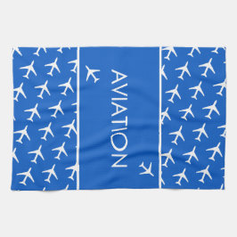 Paño De Cocina Aviación piloto de aviones Funky White