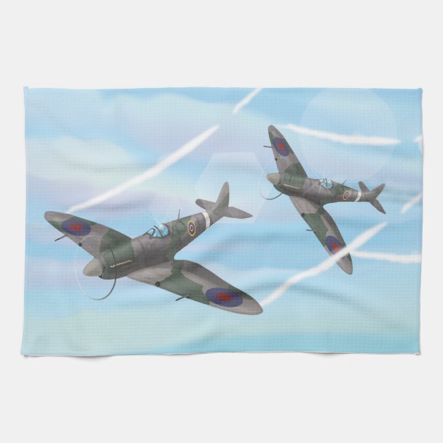 Paño De Cocina Aviones vintage (Horizontal)