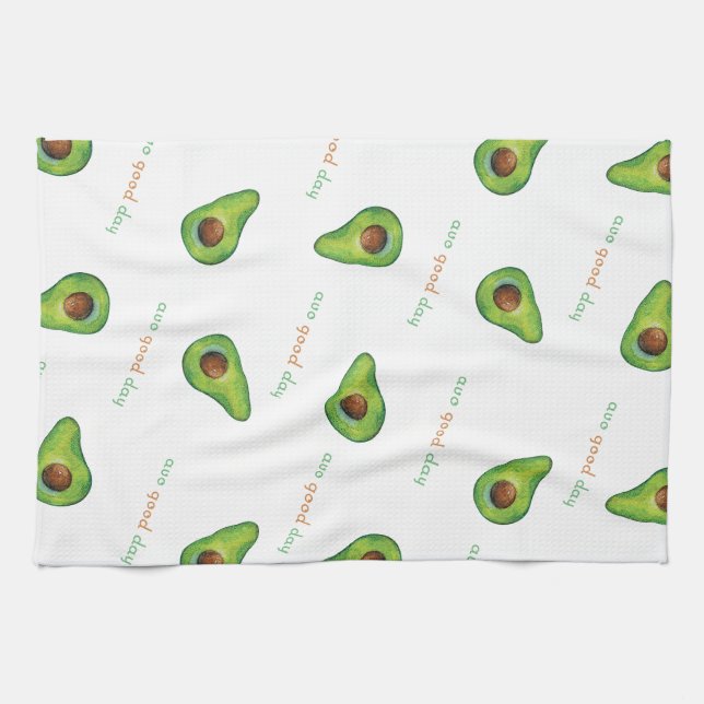 Paño De Cocina Avo Good Day Watercolor (Horizontal)