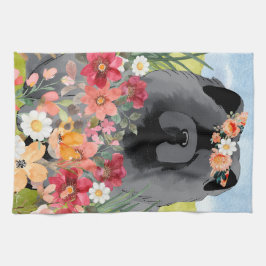 Paño De Cocina AWASH IN LIGHT Black - Blue Chow Dog