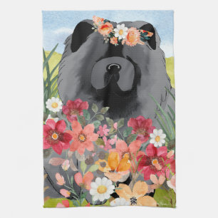 Paño De Cocina AWASH IN LIGHT Black - Blue Chow Dog