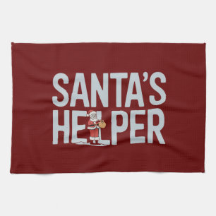 Paño De Cocina Ayudante de Santa Navidad