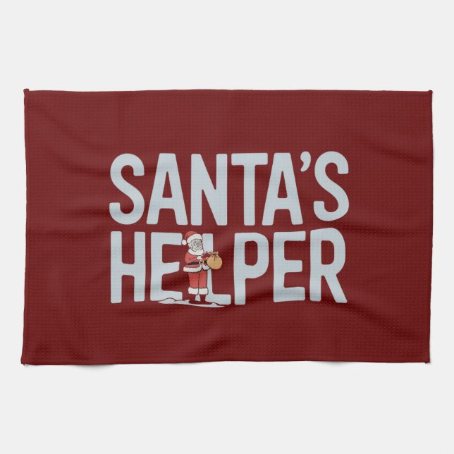 Paño De Cocina Ayudante de Santa Navidad (Horizontal)