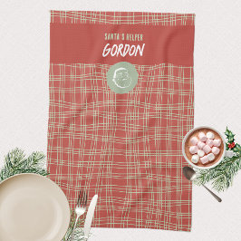 Paño De Cocina Ayudante de Santa Rojo y Verde Alegre