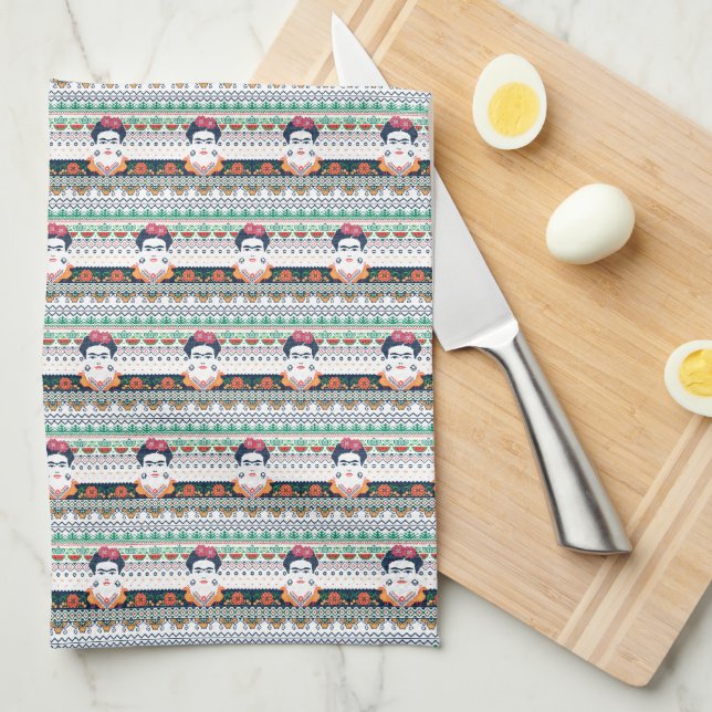 Paño De Cocina Azteca de Frida Kahlo el | (Doblado Cuarto)