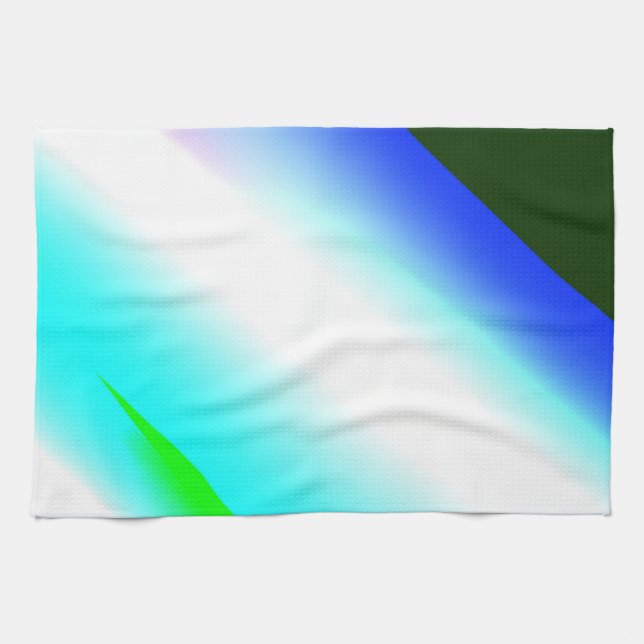 Paño De Cocina Azul arcoiris de textura abstracta patrón arte t (Horizontal)