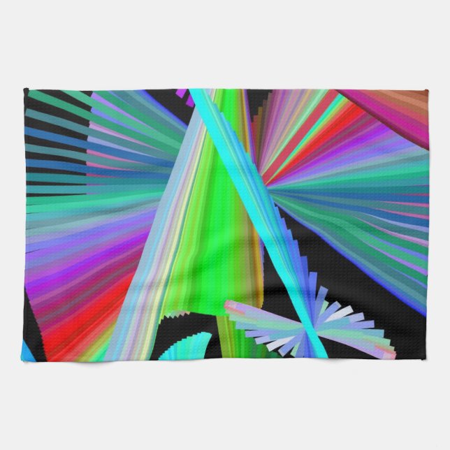 Paño De Cocina Azul azul morado verde rojo (Horizontal)