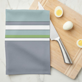 Paño De Cocina Azul blanco y gris