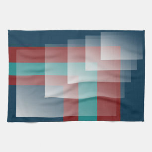 Paño De Cocina azul burdeos verde azulado