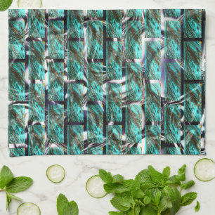 Paño De Cocina Azul claro, burbujas en la rejilla o pared de ladr