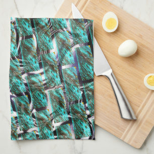 Paño De Cocina Azul claro, burbujas sobre la rejilla o efecto lad