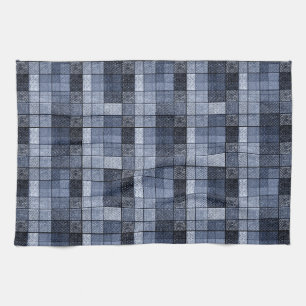 Paño De Cocina Azul, denim, tartán, plaid.
