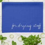 Paño De Cocina Azul egipcio personalizado<br><div class="desc">¡Texto de personalizable! El azul egipcio es una sombra de azul, también conocido como silicato de cobre de calcio o cuprorivaita. Es un pigmento que se usó en el Antiguo Egipto durante miles de años. Se considera el primer pigmento sintético. Era conocido por los romanos con el nombre de caeruleu....</div>