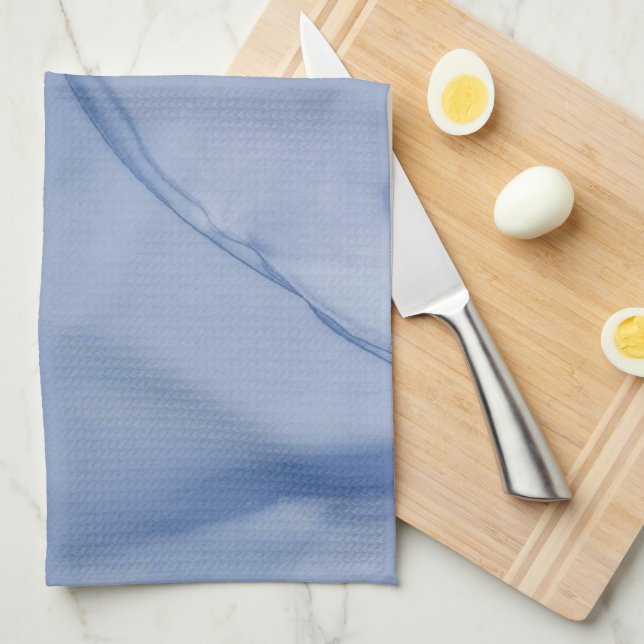 Paño De Cocina Azul estratificado  (Doblado Cuarto)