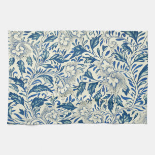 Paño De Cocina Azul Floral Vintage Asiático: Chinoiserie Antiguo