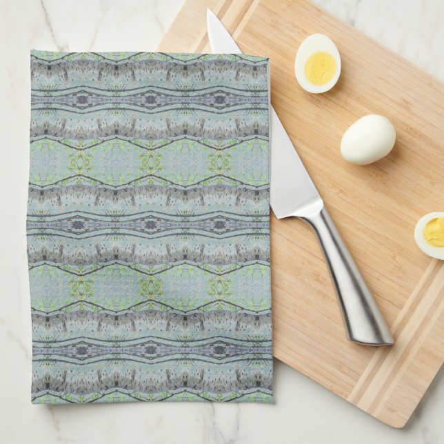 Paño De Cocina Azul gris moderno (Doblado Cuarto)
