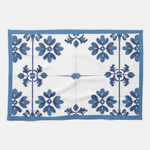 Paño De Cocina Azul Índigo Azulejo Azul Portugués Lisboa Decorati