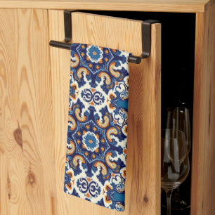 Paño De Cocina Azul Índigo Azulejo Lisboa Talavera Portuguesa 