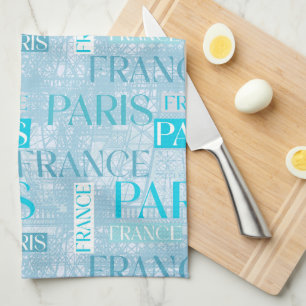 Paño De Cocina Azul París