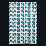 Paño De Cocina Azul patrón elefante<br><div class="desc">Decore su cocina con esta toalla fresca. ¡Hace que el hogar sea un gran placer,  un cumpleaños o un regalo de boda! Puede personalizar y agregar texto también. Revisa mi tienda por muchos más colores y patrones!</div>