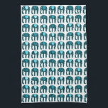 Paño De Cocina Azul patrón elefante<br><div class="desc">Decore su cocina con esta toalla fresca. ¡Hace que el hogar sea un gran placer,  un cumpleaños o un regalo de boda! Puede personalizar y agregar texto también. Revisa mi tienda por muchos más colores y patrones!</div>