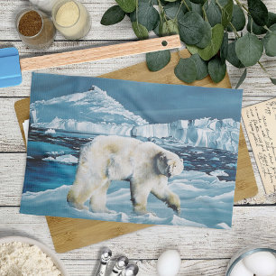 Paño De Cocina Azul polar ártico