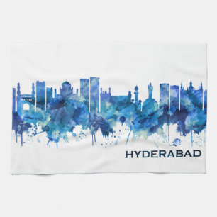 Paño De Cocina Azul Skyline Telangana de Hyderabad