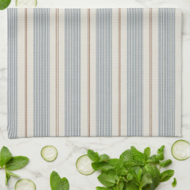 Paño De Cocina Azul y marrón francés vintage - Granja neutral