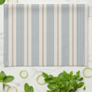 Paño De Cocina Azul y marrón francés vintage - Granja neutral