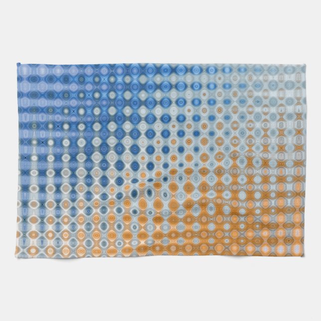 Paño De Cocina Azul y Naranja (Horizontal)