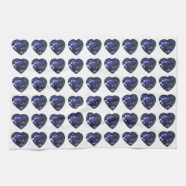 Paño De Cocina Azul zafiro del corazón